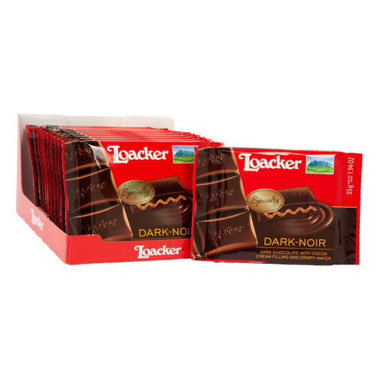 Wholesale Loacker Dark Chocolate With Cocoa Creme Filling And Crispy Wafer 1.94 Oz Bar- Bulk
