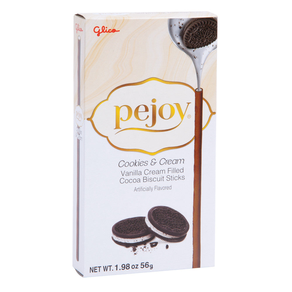 Wholesale Pocky Pejoy Cookies & Cream Filled Cocao Biscuit Sticks 1.98Oz Box Bulk