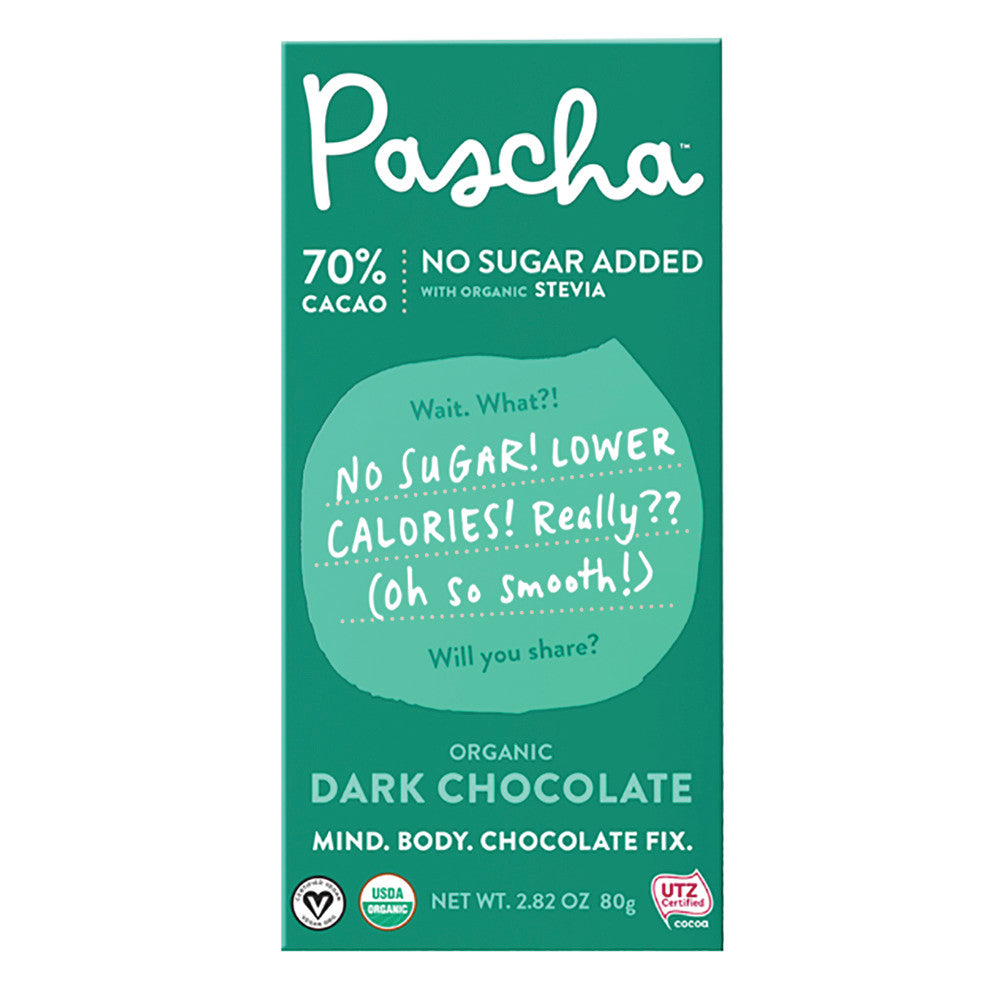 Wholesale Pascha Organic Dark Chocolate Bar 70% Cacao 2.82 Oz Bulk