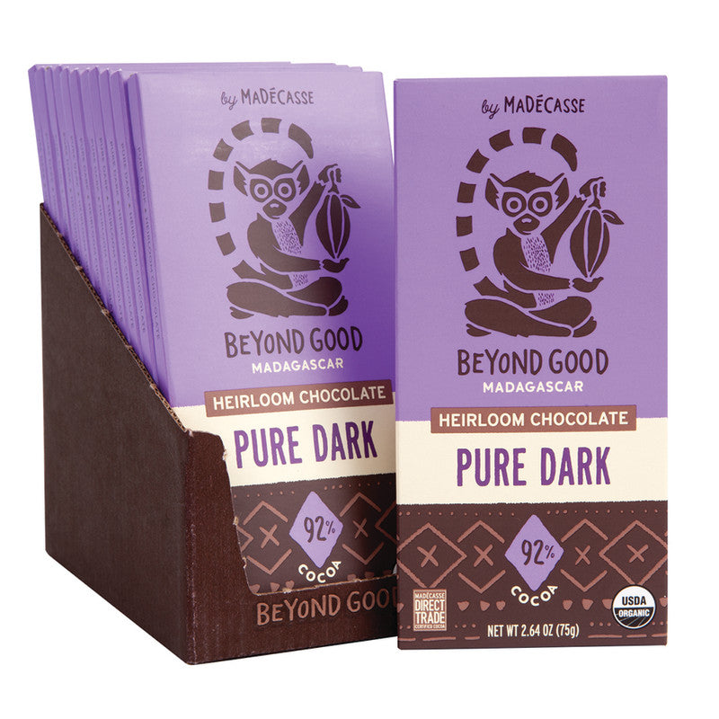 Wholesale Madecasse Beyond Good 92% Dark Chocolate 2.64 Oz Bar Bulk
