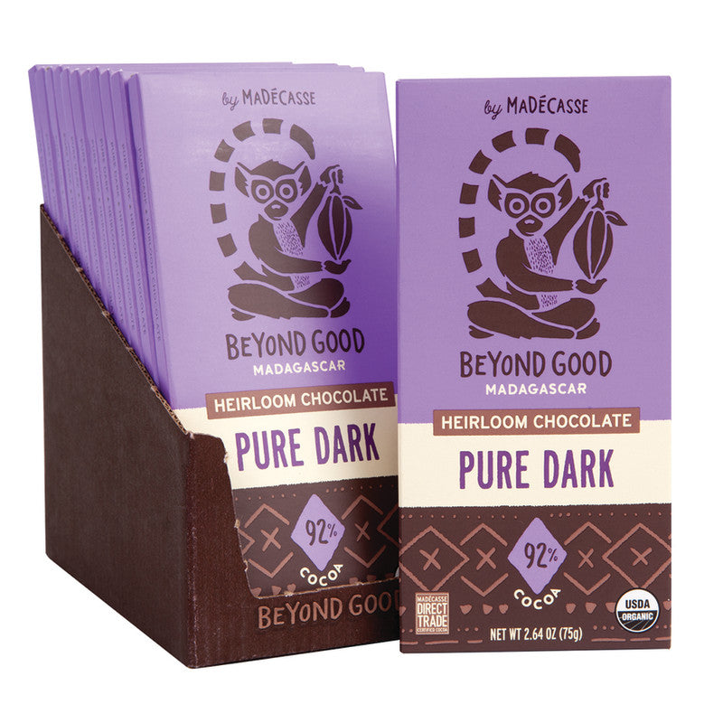 Wholesale Madecasse Beyond Good 92% Dark Chocolate 2.64 Oz Bar- Bulk
