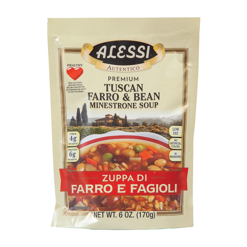 Wholesale Alessi Tuscan Faro & Bean Minestrone Soup Mix 6 Oz Pouch - 6ct Case Bulk