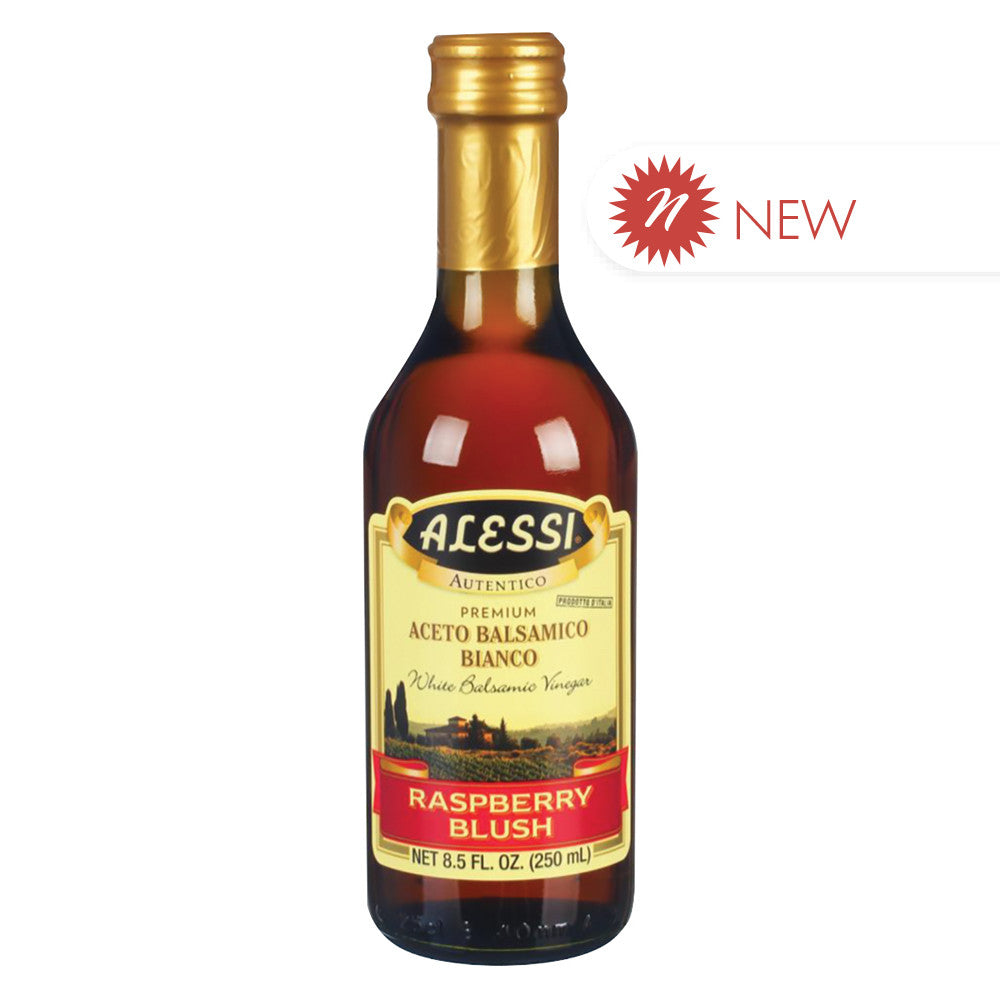Wholesale Alessia Raspberry Blush White Balsamic Vinegar 8.5 Oz Glass Bottle Bulk