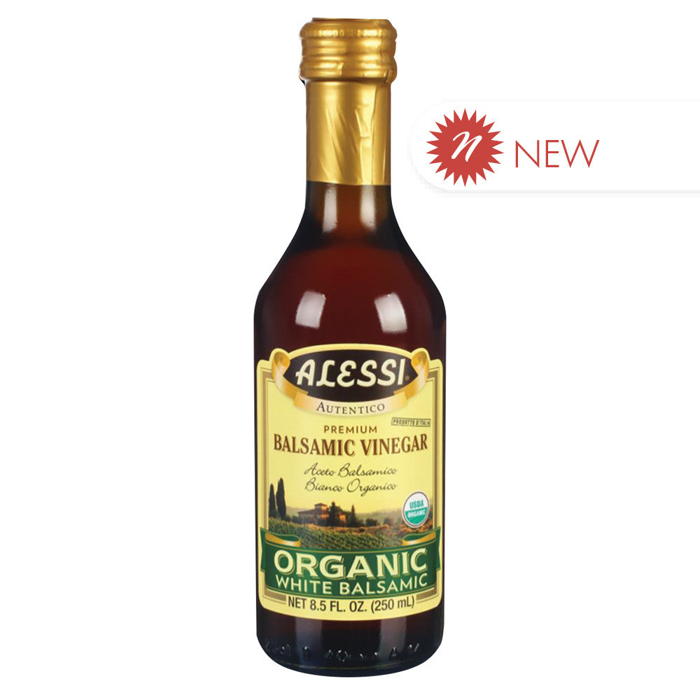 Wholesale Alessia Organic White Balsamic Vinegar 8.5 Oz Glass Bottle- Bulk