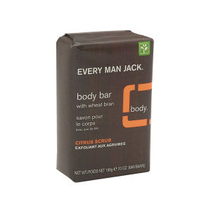 Wholesale Every Man Jack Citrus Scrub Body Bar 7 Oz Soap Bar 1ct Each- Bulk