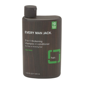 Wholesale Every Man Jack Tea Tree 2-In-1 Thickening Shampoo & Conditioner 13.5 Oz Bottle Bulk