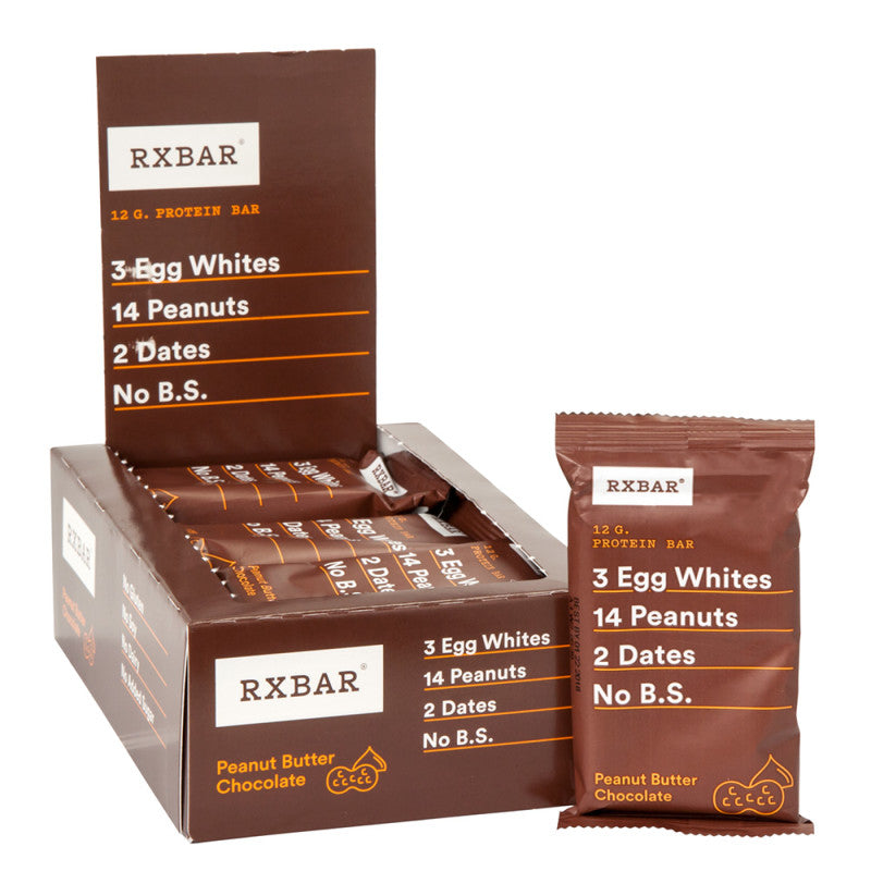 Wholesale Rx Bar Peanut Butter Chocolate 1.83 Oz Protein Bar - 72ct Case Bulk