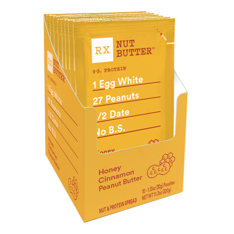 Wholesale Rx Bar Nut Butter Honey Cinnamon Peanut Butter 1.12 Oz - 60ct Case Bulk