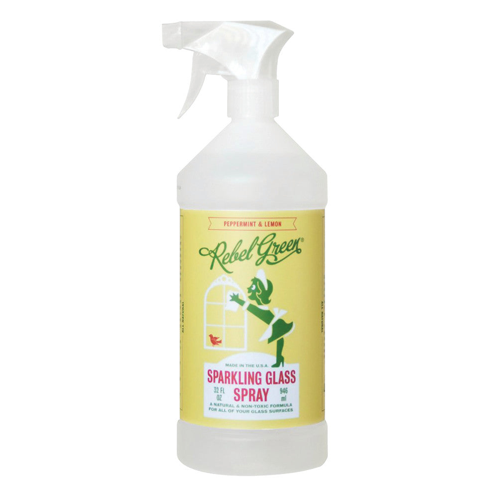 Wholesale Rebel Green Peppermint/Lemon Glass Cleaner 32 Oz Spray Bottle Bulk