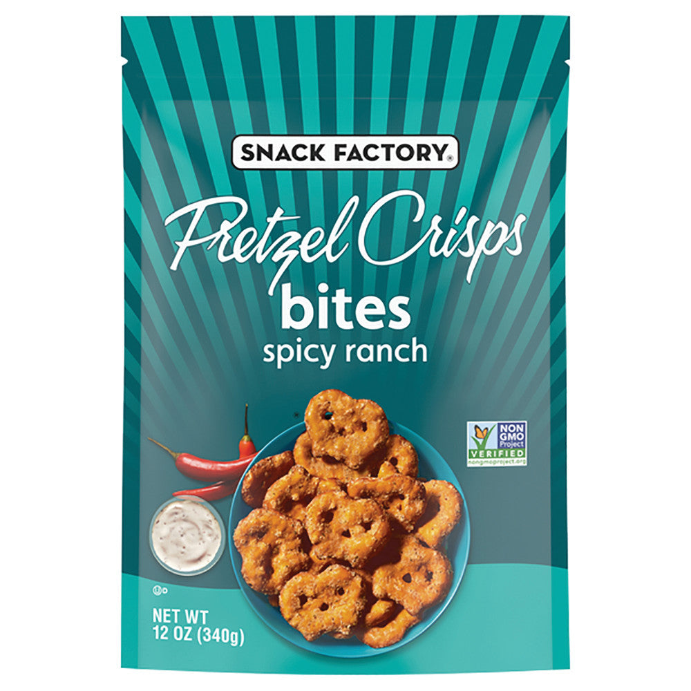 Wholesale Pretzel Crisps Bites Spicy Ranch 12 Oz Bag- Bulk