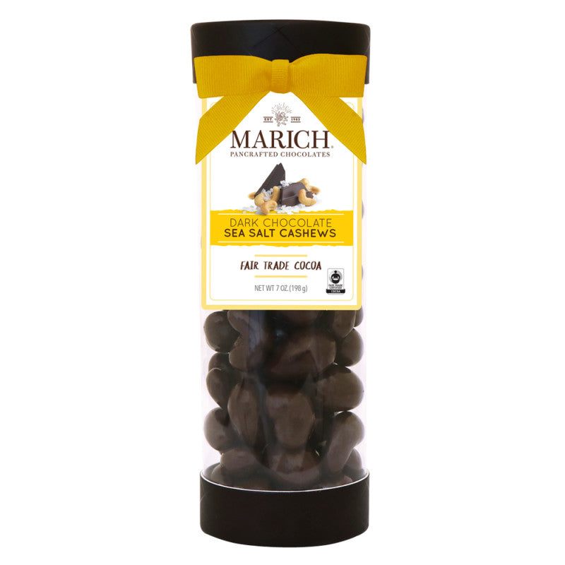 Wholesale Marich Dark Chocolate Sea Salt Cashews 7 Oz Tube Bulk
