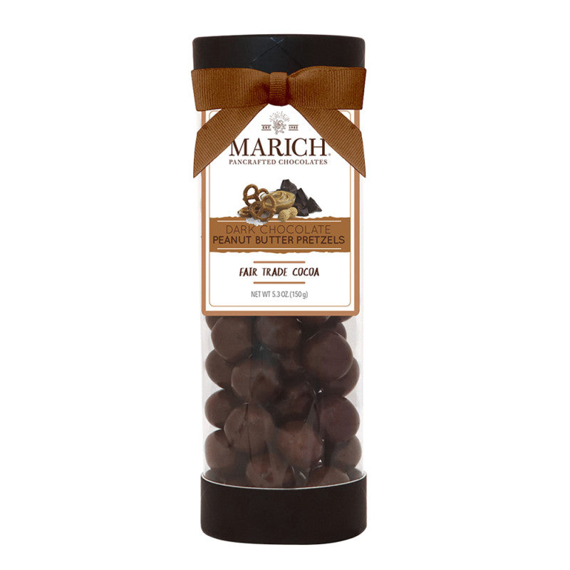 Wholesale Marich Dark Chocolate Peanut Butter Pretzel 5.3 Oz Tube Bulk