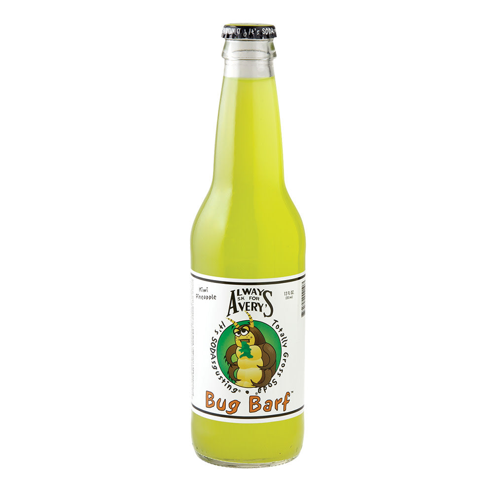 Avery'S Bug Barf Kiwi Pineapple Soda 12 Oz Bottle