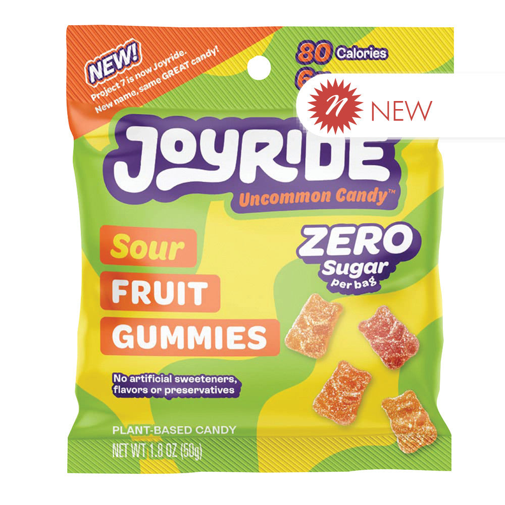 Wholesale Joyride - Sour Fruit Gummies Zero Sugar - 1.8Oz Bulk
