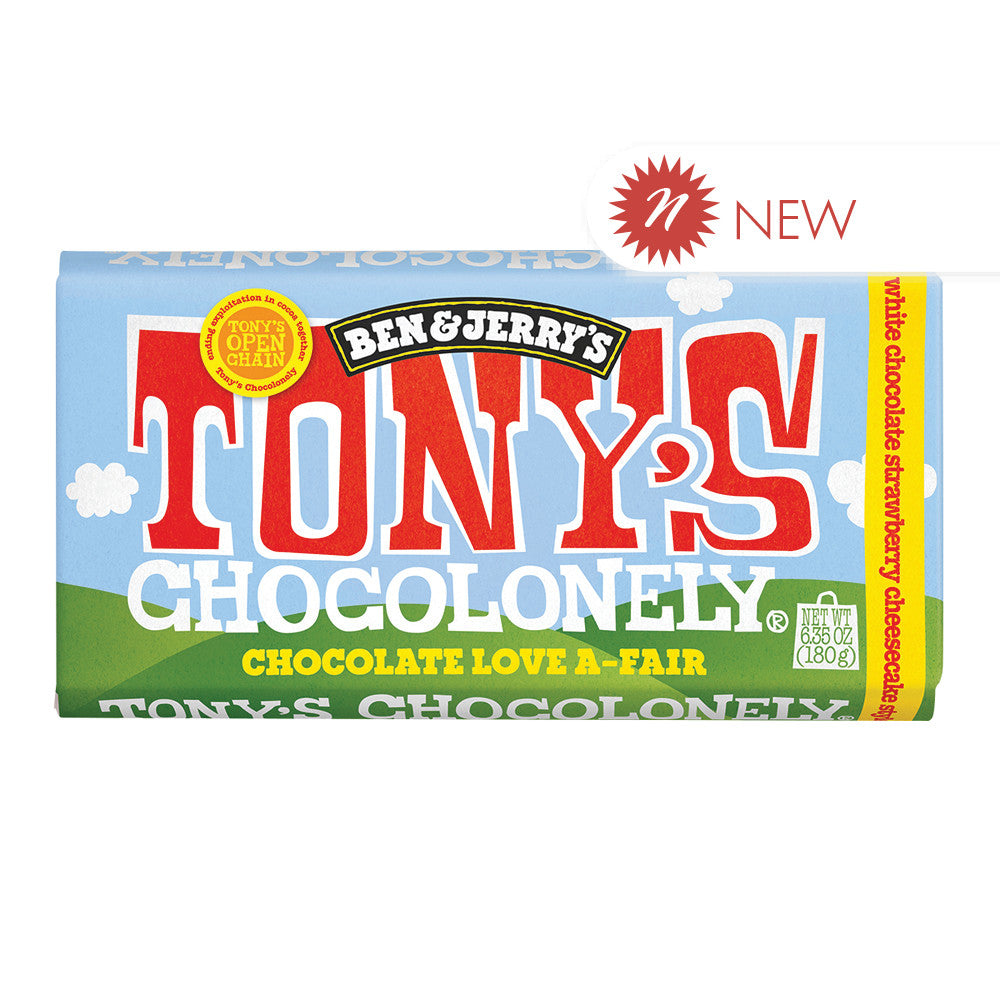 Wholesale Tony'S Chocolonely - Bar - Bj Wht Strawberry Chsc - 6.35Oz Bulk