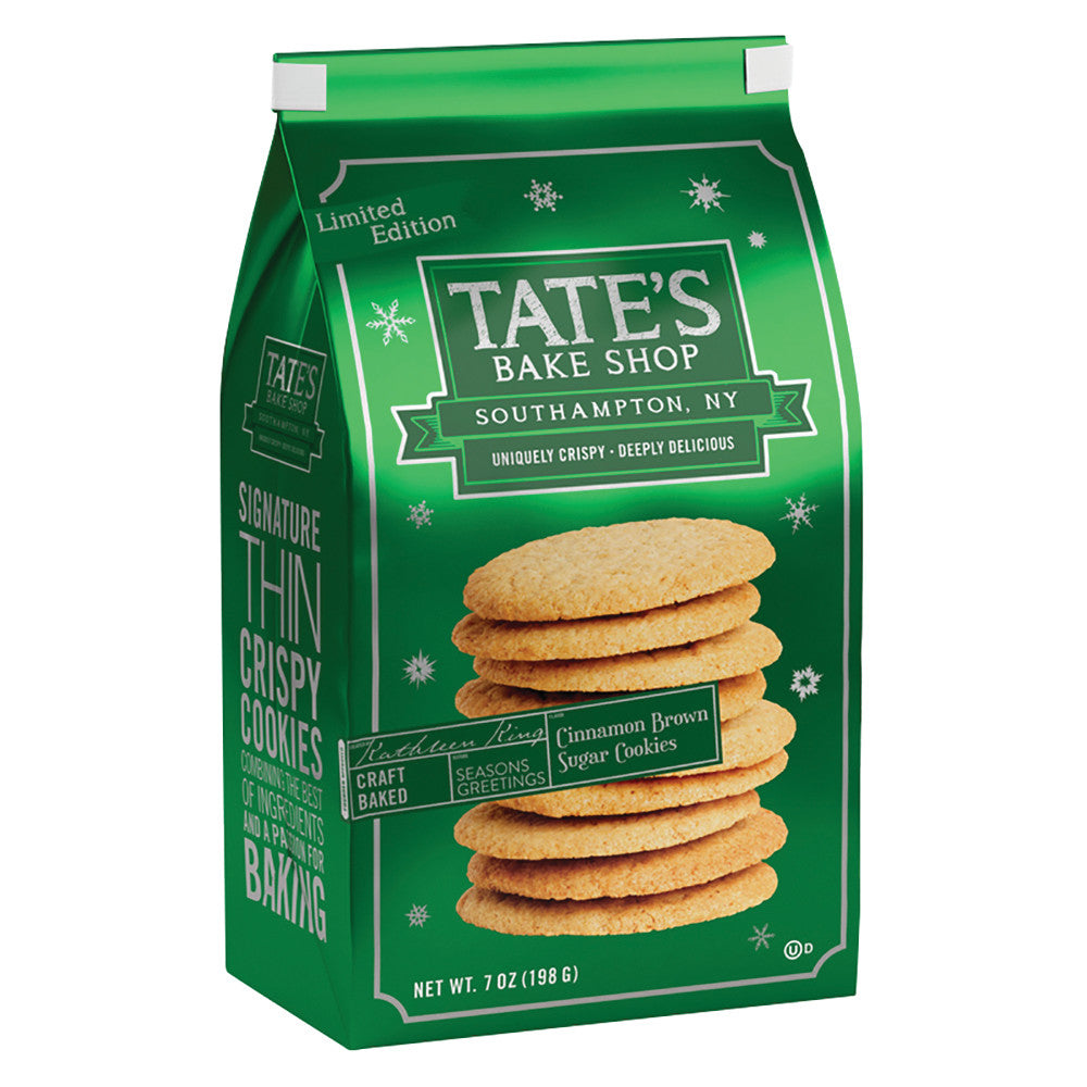 Wholesale Tate'S Cookies Holiday Edition Cinnamon Brown Sugar 7 Oz Bag Bulk