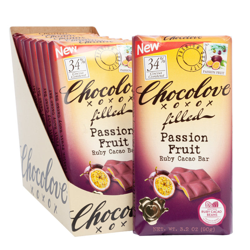 Wholesale Chocolove Passion Fruit Ruby Cocoa 3.2 Oz Bar Bulk