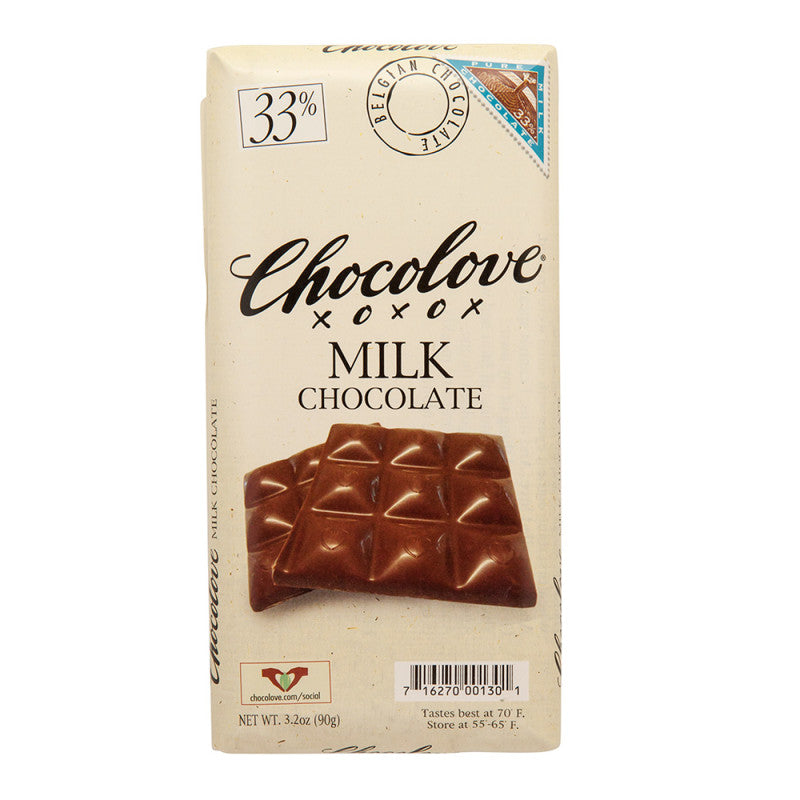 Wholesale Chocolove 33% Milk Chocolate 3.2 Oz Bar Bulk