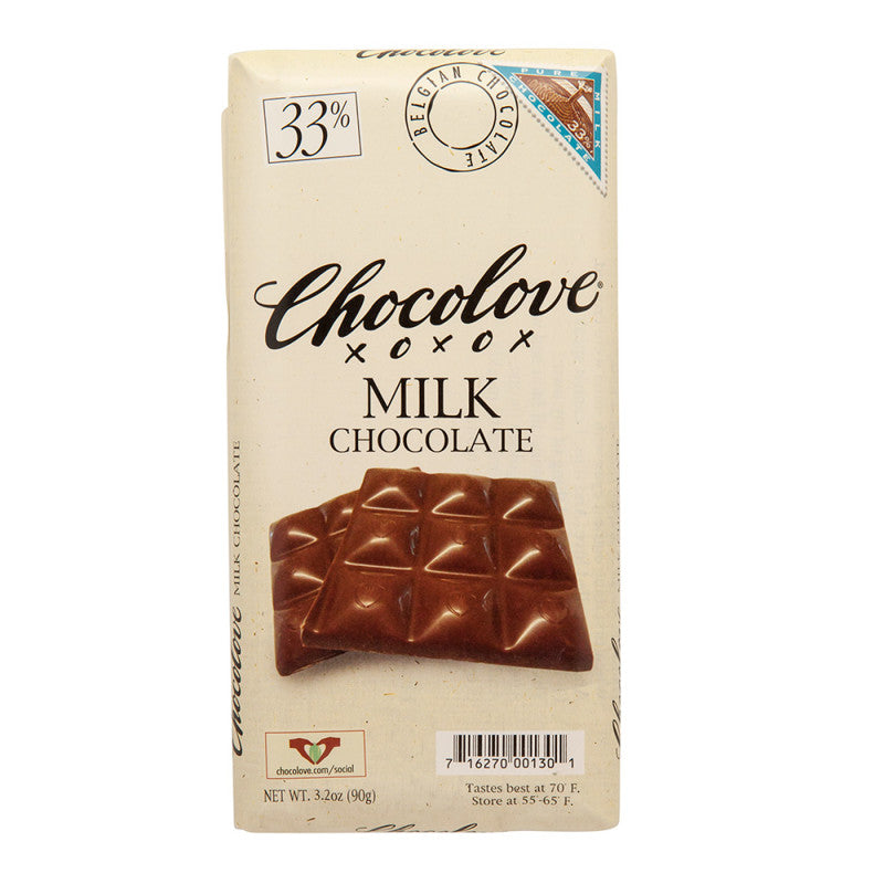 Wholesale Chocolove 33% Milk Chocolate 3.2 Oz Bar- Bulk