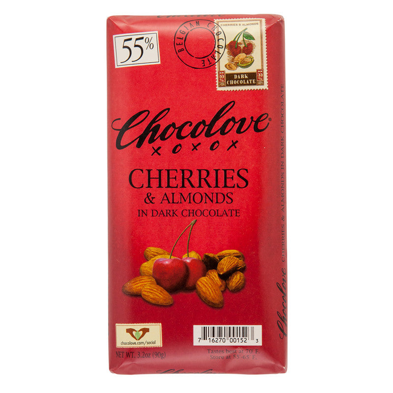 Wholesale Chocolove Cherries And Almonds In Dark Chocolate 3.2 Oz Bar- Bulk