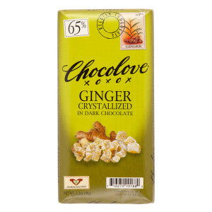 Wholesale Chocolove Crystallized Ginger In 65% Dark Chocolate 3.2 Oz Bar Bulk