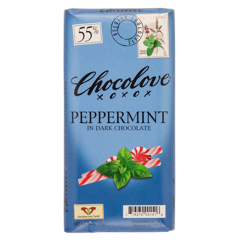 Wholesale Chocolove Peppermint In Dark Chocolate 3.2 Oz Bar Bulk