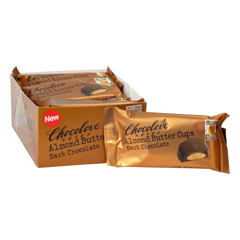 Wholesale Chocolove Dark Chocolate Almond Butter Cups 1.2 Oz Bulk