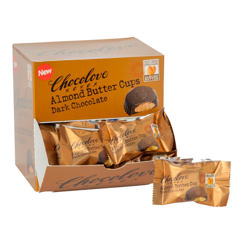 Wholesale Chocolove Dark Chocolate Almond Butter Cups 0.6 Oz Bulk