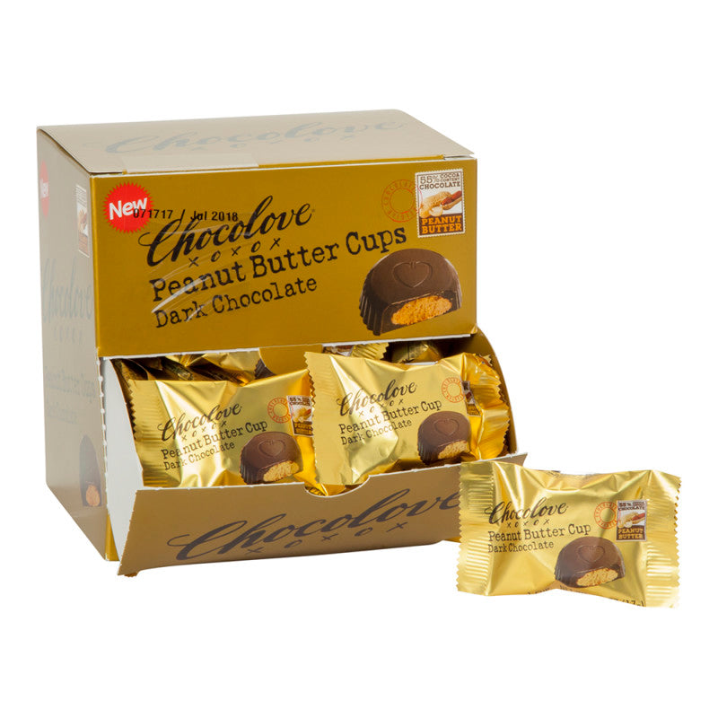 Wholesale Chocolove Dark Chocolate Peanut Butter Cups 0.6 Oz Bulk