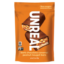 Wholesale Unreal Dark Chocolate Caramel Peanut Nougat Bars 3.4 Oz Bag- Bulk