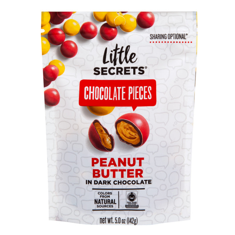 Wholesale Little Secrets Chocolate Pieces Peanut Butter In Dark Chocolate 5 Oz Pouch - 8ct Case Bulk