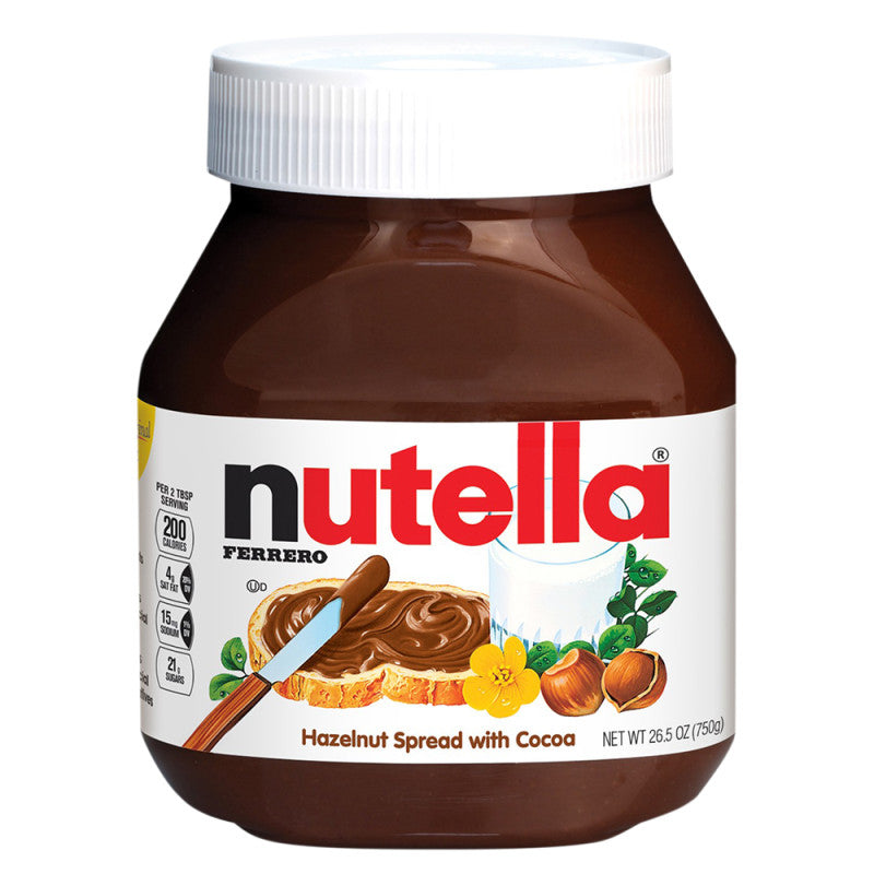 Wholesale Nutella Spread Chocolate Hazelnut 26.5 Oz Jar - 12ct Case Bulk