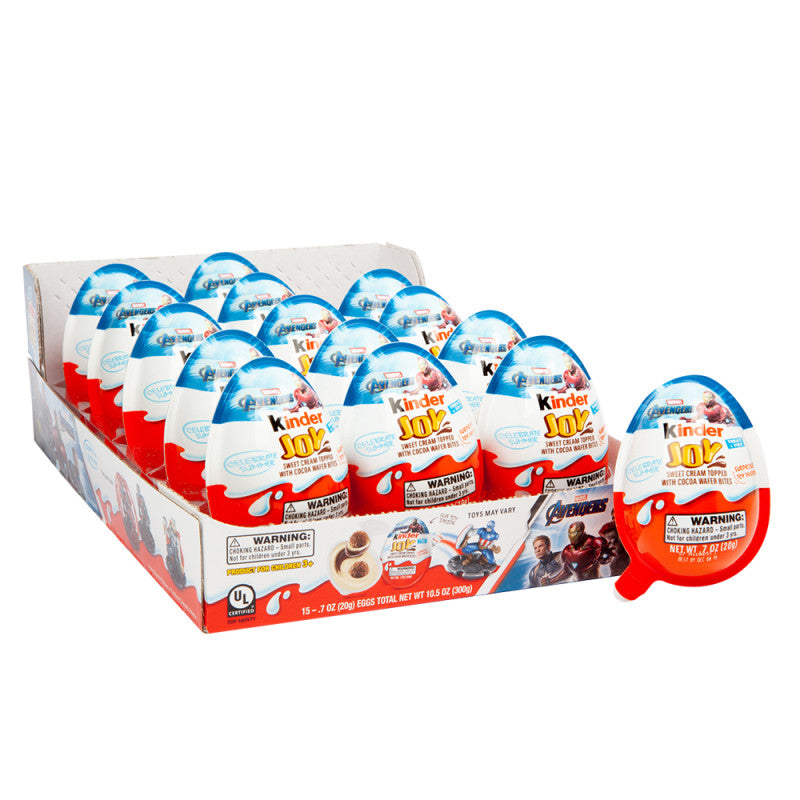 Kinder Joy Sweet Cream Topped with Cocoa Wafer Bites Milk Chocolate Treat +  Toy - 0.7oz