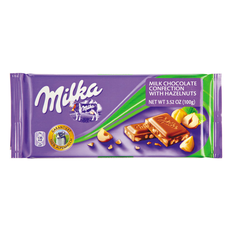 Wholesale Milka Milk Chocolate With Hazelnut Pieces 3.5 Oz Bar Bulk