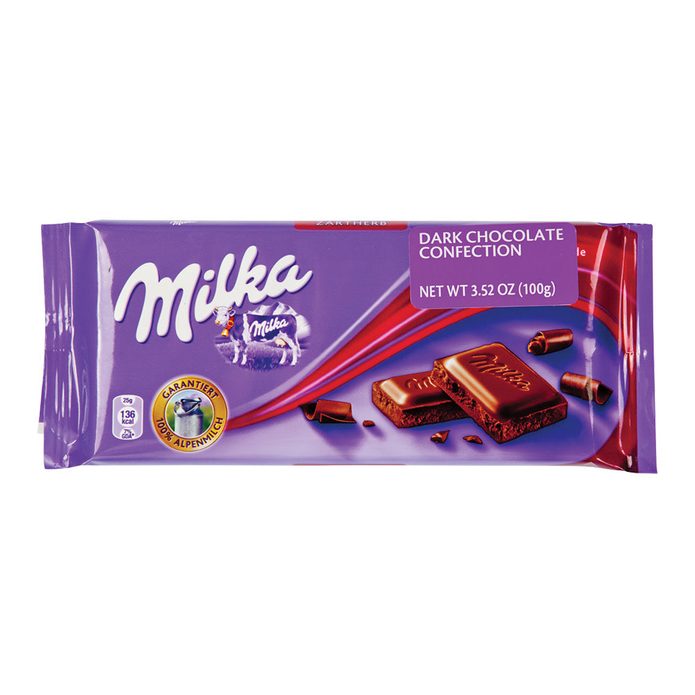 Milka Zarthreb Dark Chocolate Bar 3.5 Oz