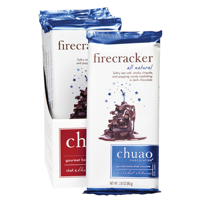 Wholesale Chuao Dark Chocolate Firecracker 2.8 Oz Bar Bulk