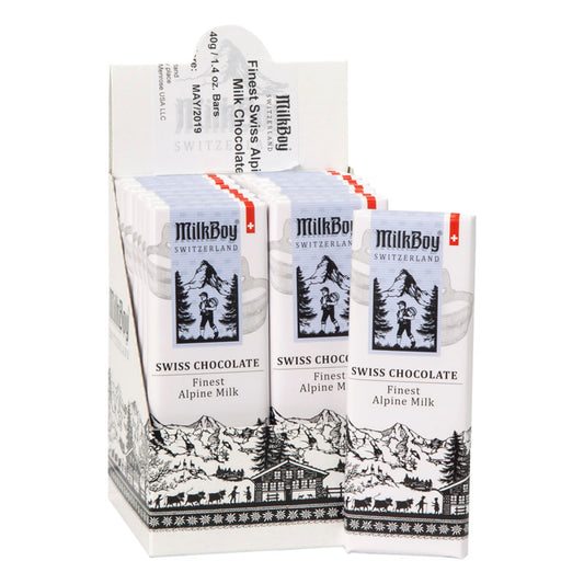 Wholesale Milkboy Swiss Alpine Milk Chocolate 1.4 Oz Bar- Bulk