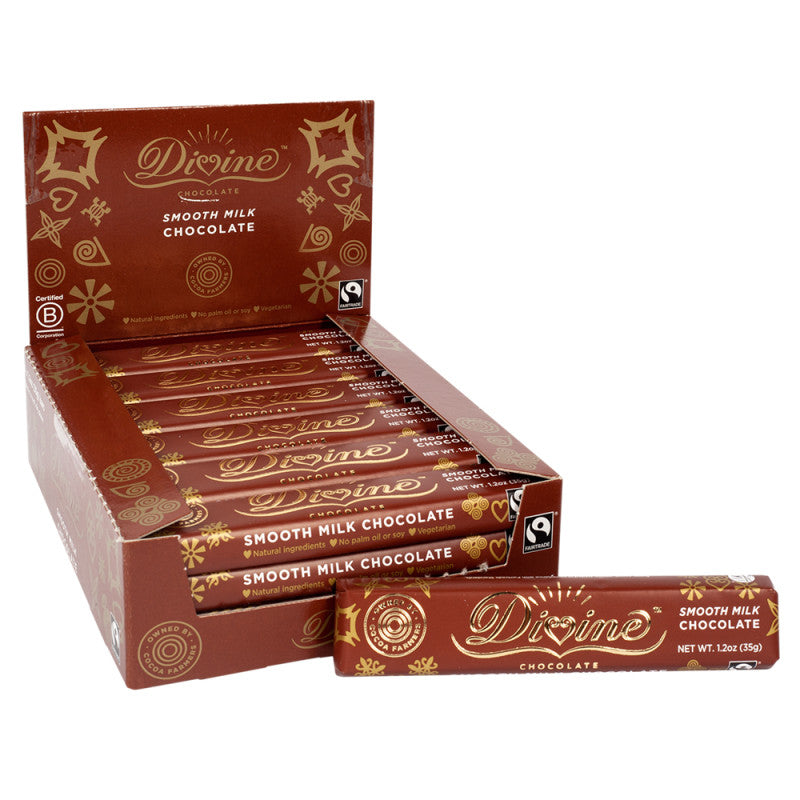 Wholesale Divine Milk Chocolate 1.2 Oz Snack Bar- Bulk