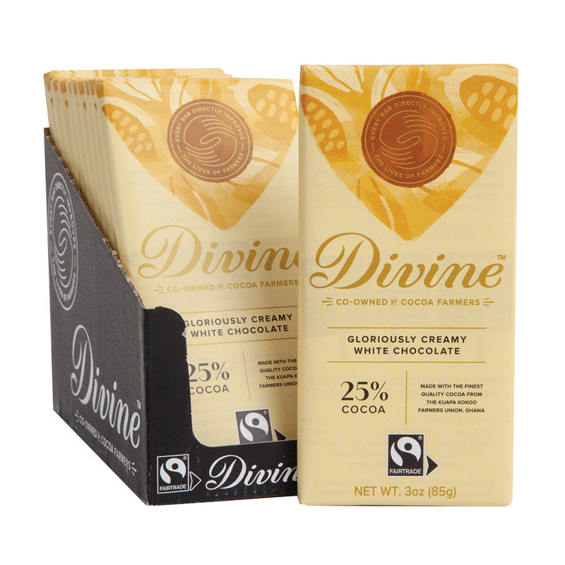 Wholesale Divine White Chocolate 3 Oz Bar Bulk