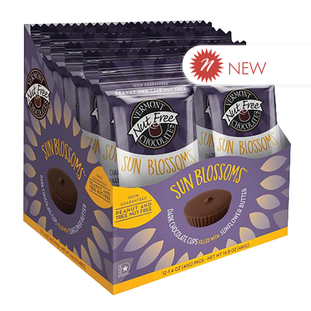 Wholesale Vermont Nut Free - Dark Chocolate Sundried Blssms - 1.4Oz Bulk