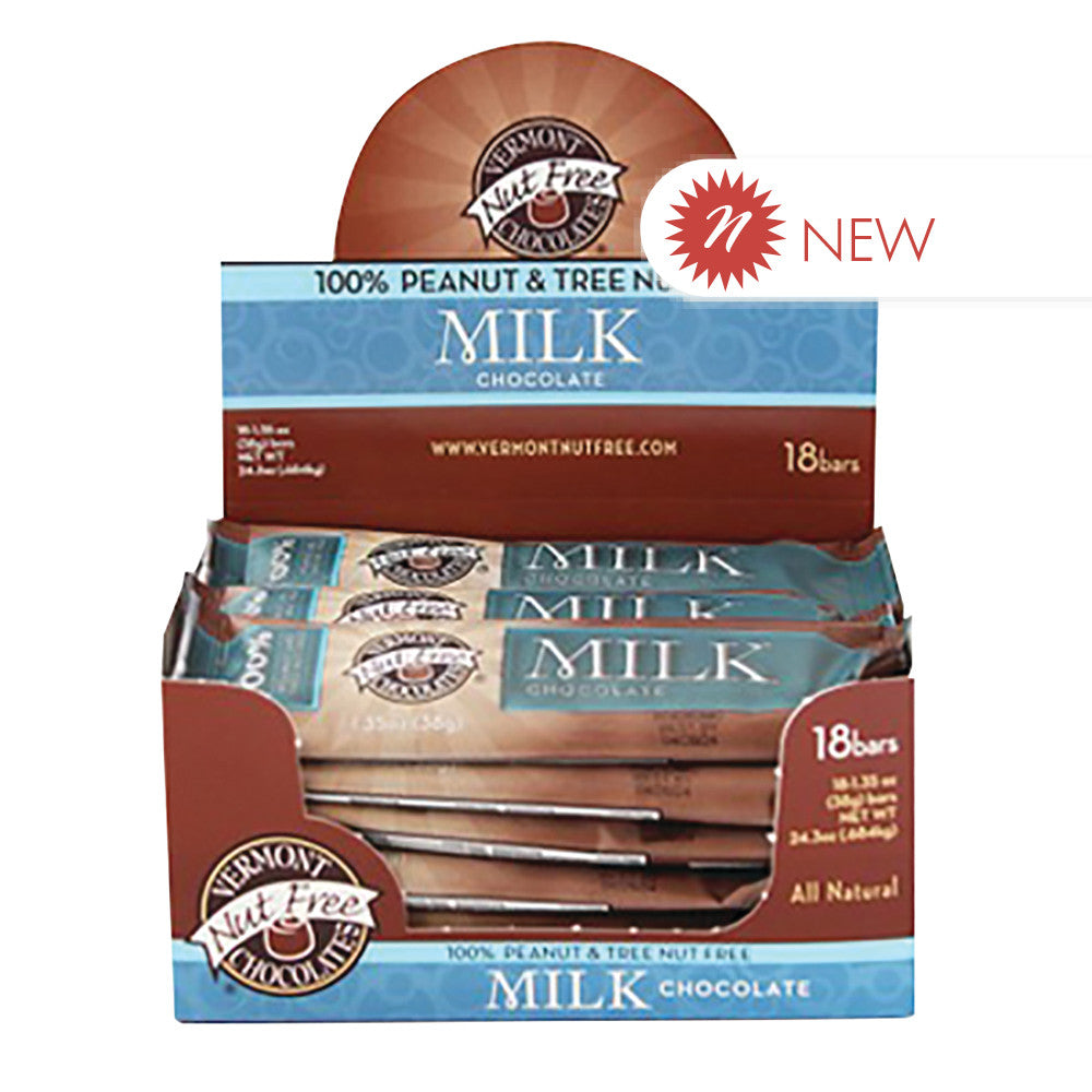 Wholesale Vermont Nut Free Small Milk Chocolate Bar 1.35 Oz Bulk