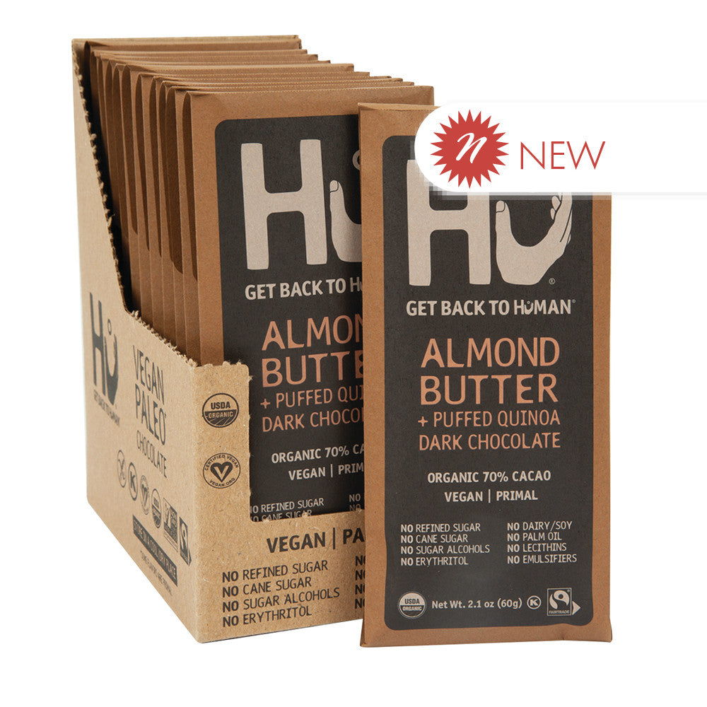 Wholesale Hu Dark Chocolate Almond Butter & Puffed Quinoa 2.1 Oz Bar Bulk