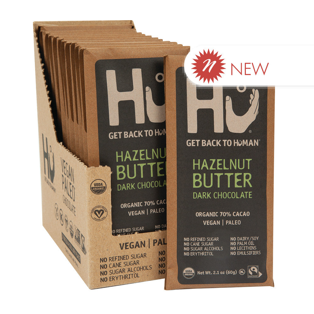 Hu Dark Chocolate Hazelnut Butter 2.1 Oz Bar BoxNCase