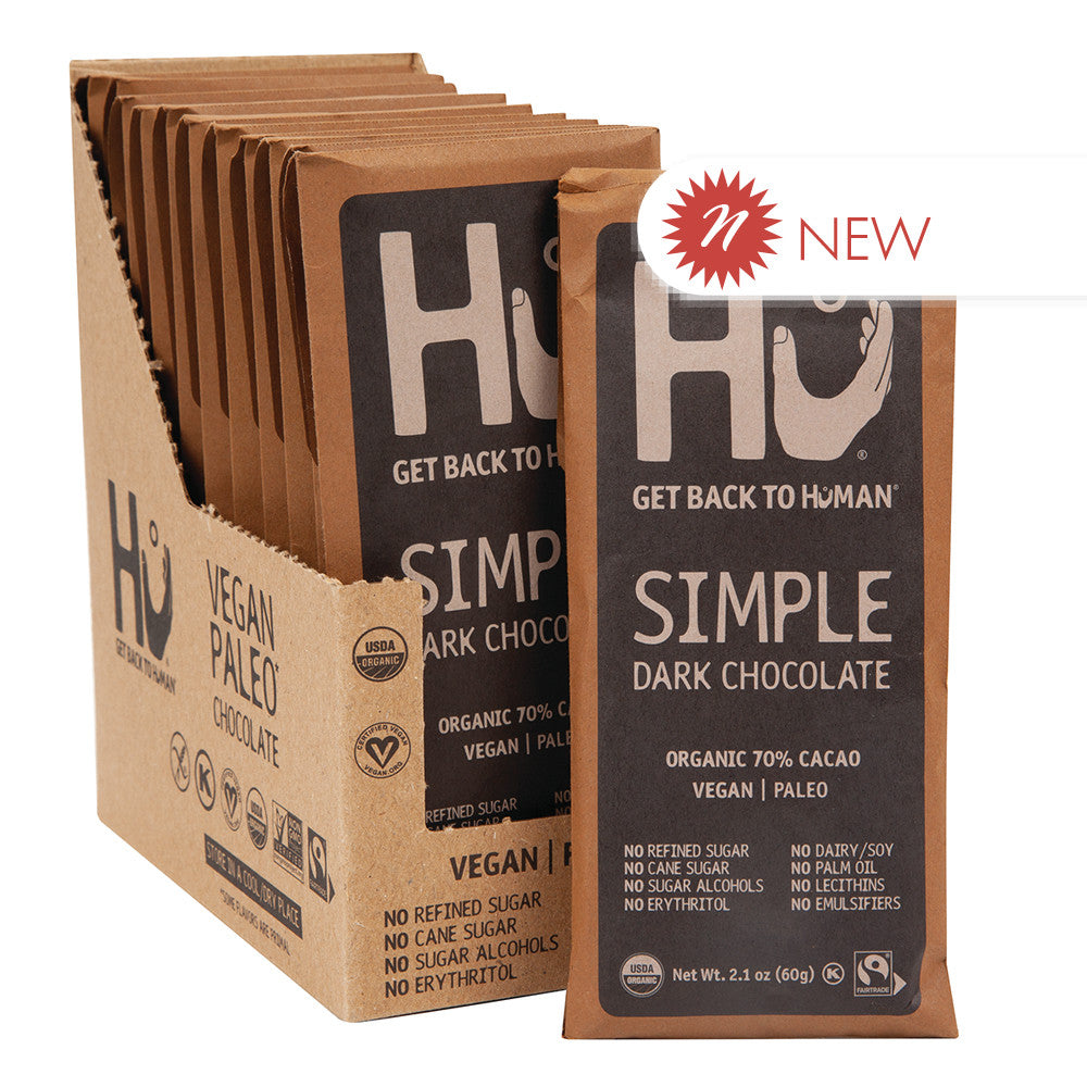 Wholesale Hu Simple Dark Chocolate 2.1 Oz Bar Bulk