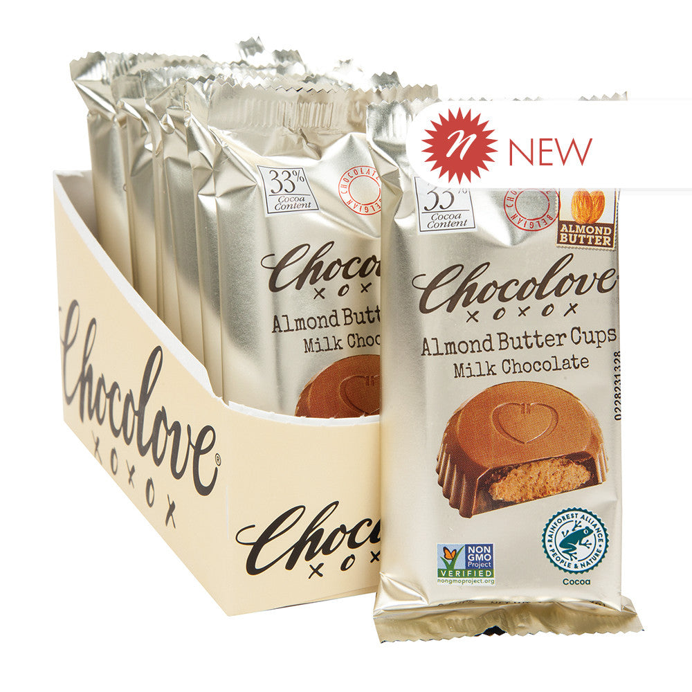 Wholesale Chocolove - Almond Butter Cups Milk Chocolate - 1.2Oz Bulk