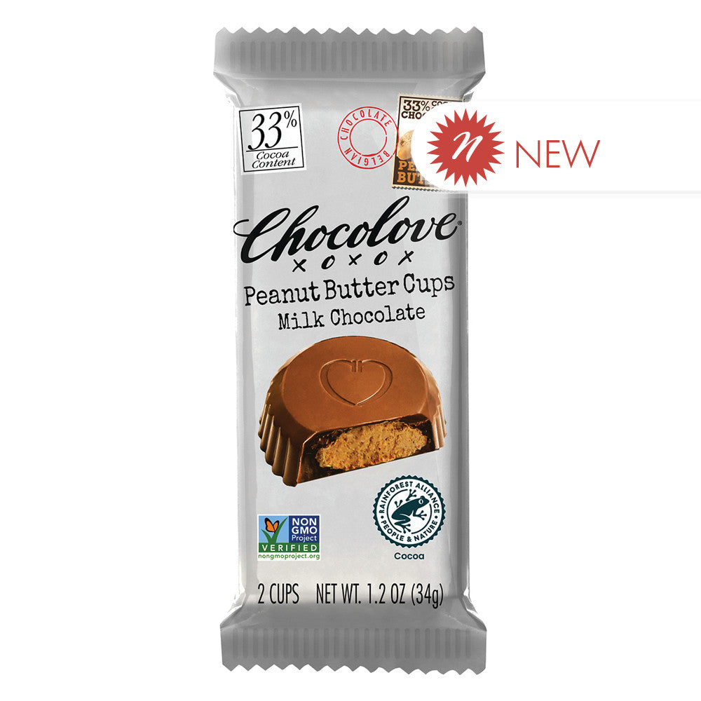 Wholesale Chocolove Peanut Butter Cups Milk Chocolate 1.2 Oz Bulk