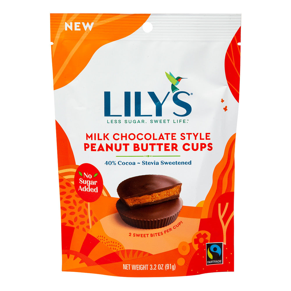 Lily'S Milk Chocolate Style Peanut Butter Cups 3.2 Oz Pouch