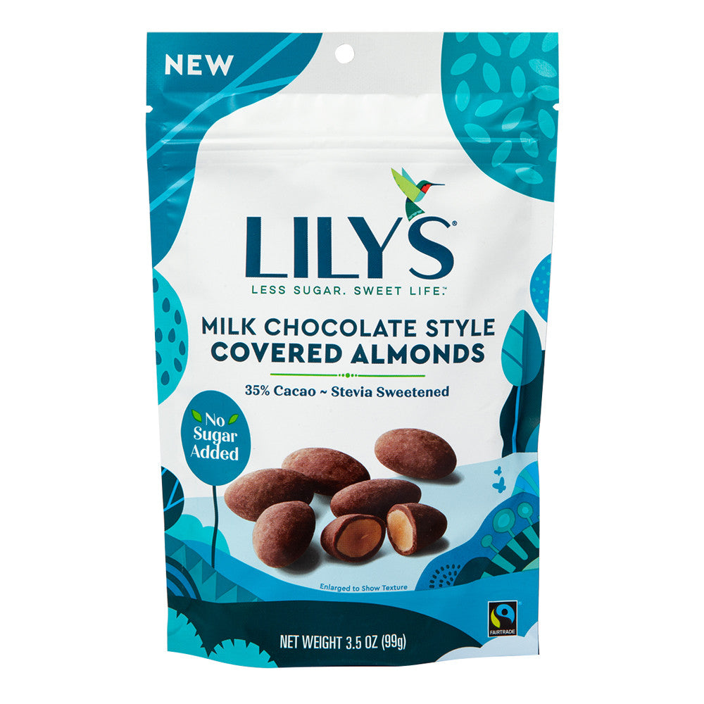 Lily'S Milk Chocolate Covered Almonds 3.5 Oz Pouch