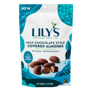 Wholesale Lily's Milk Chocolate Covered Almonds 3.5 Oz Pouch Bulk