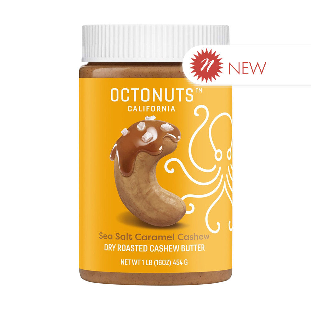 Ocotonuts Roasted Sea Salt Caramel Cashew Butter 16 Oz Jar